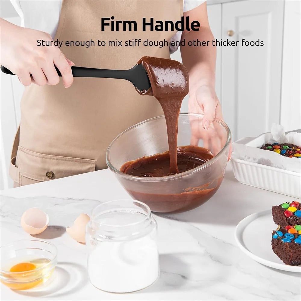 Silicone Spatula Set — Heat-Resistant 600°F, Non-Slip Handle