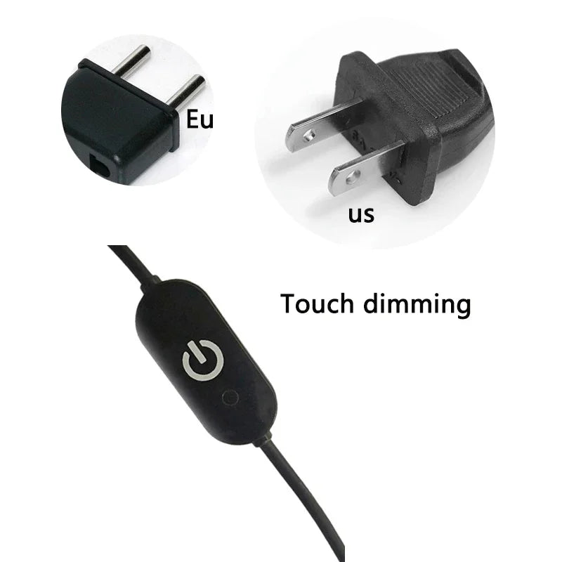 Spiral LED Table Lamp – Touch Dimmable, Bedroom & Office