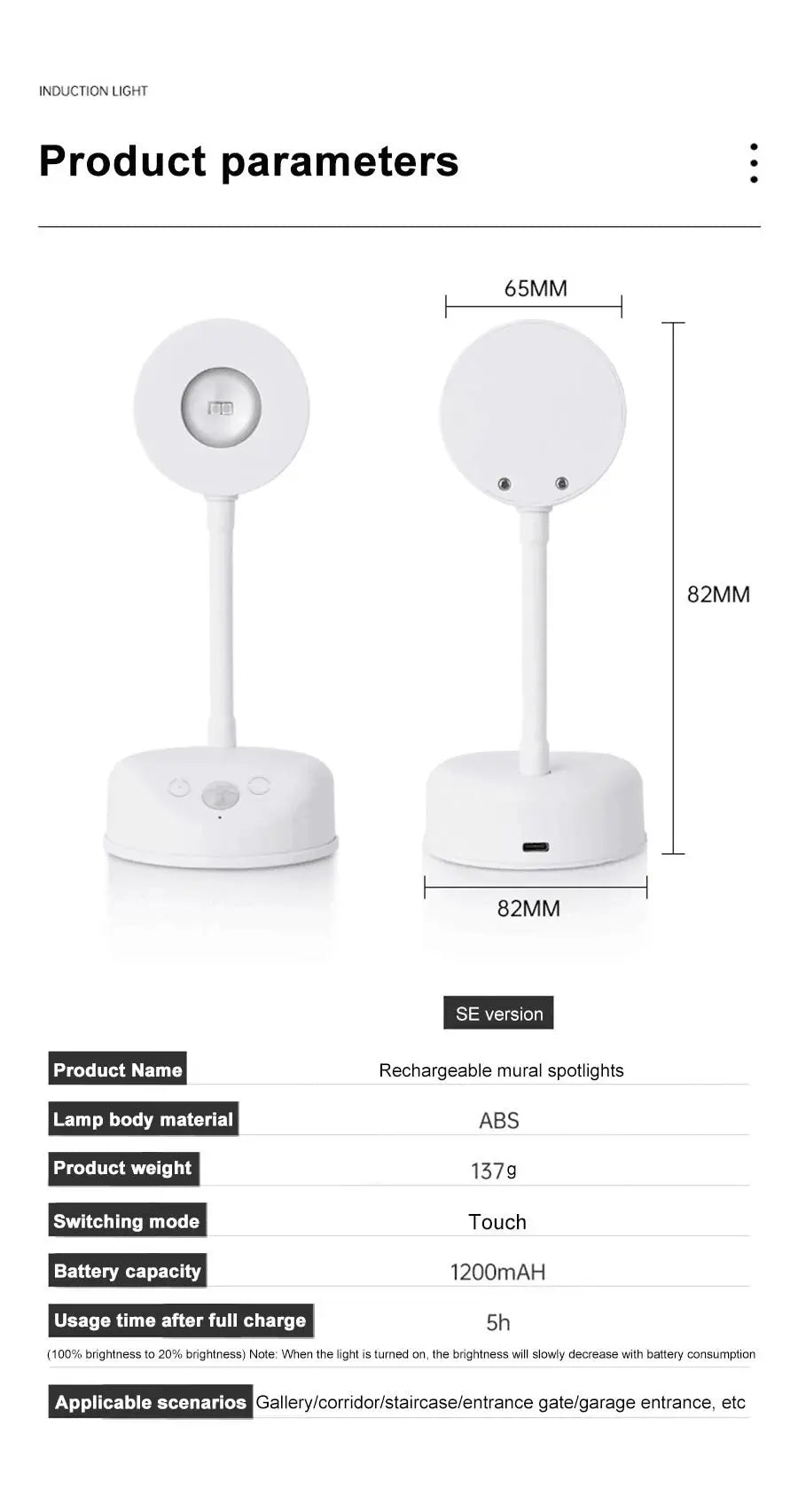 Motion Sensor Wall Lamp — USB LED, Wireless, Kitchen & Bedroom