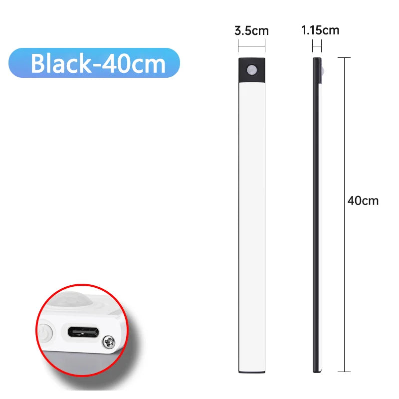 Motion Sensor Night Light — USB Rechargeable, Wireless, Under Cabinet