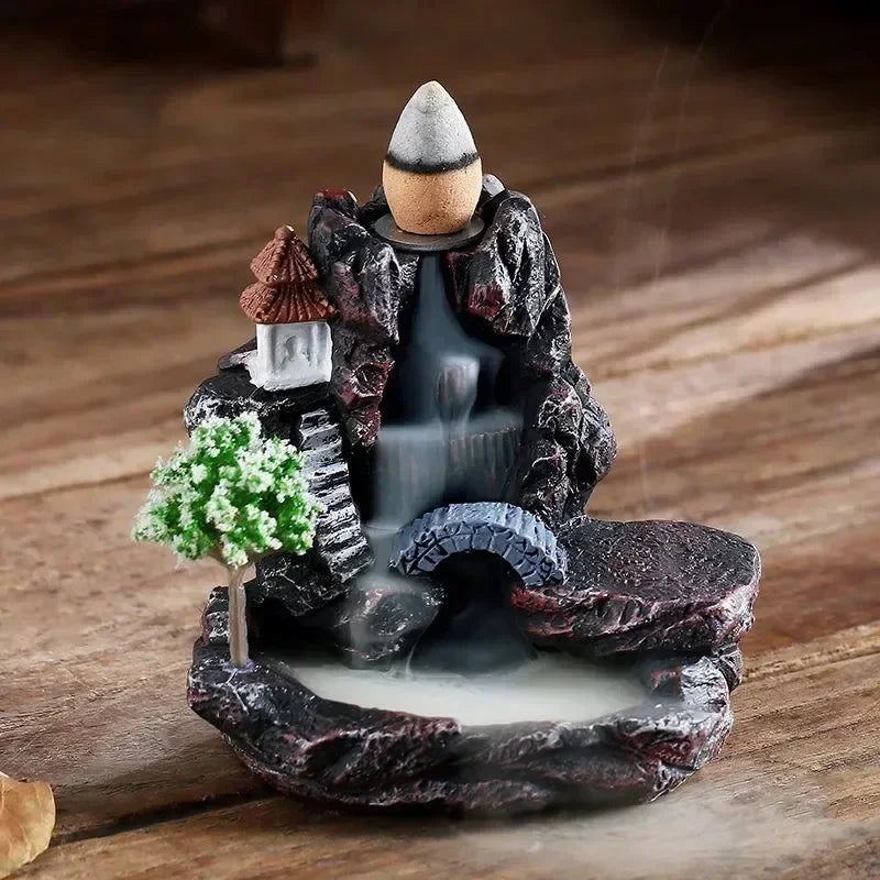Mountain River Waterfall Backflow Incense Burner