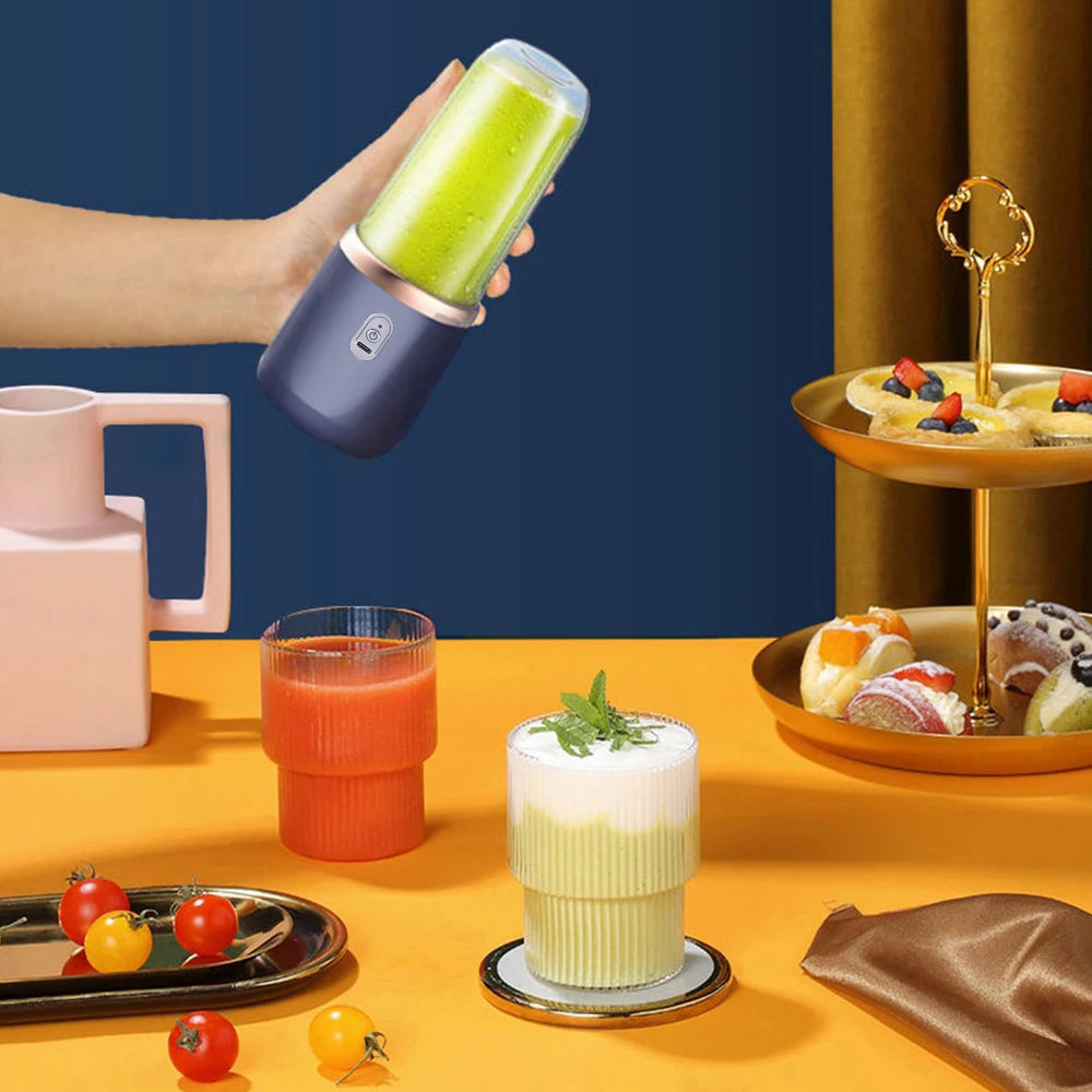 Portable Blender Juicer – 6 Blades, USB Charge, Travel