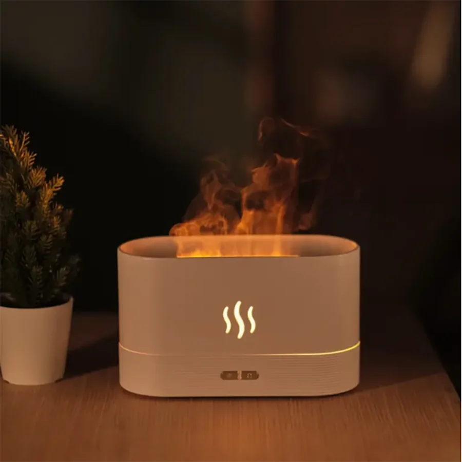 Flame Simulation Humidifier | LED Night Light, 130ml