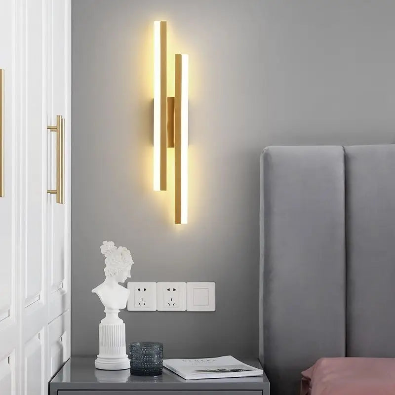 LED Wall Sconce — Copper Pipe & Acrylic Shade, Bedroom & Living Room