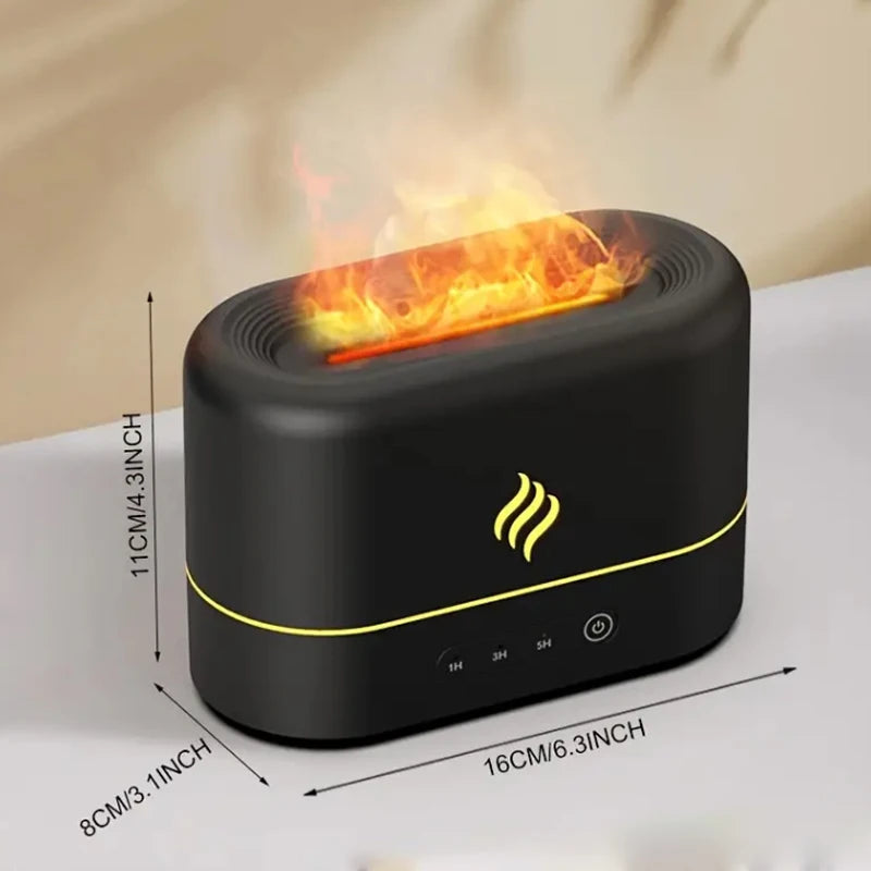 7-Color Fire Flame Humidifier & Aroma Diffuser with LED | USB