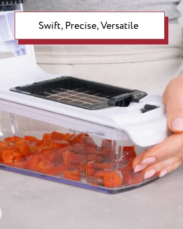 Vegetable Chopper & Spiral Cutter — Food Chopper with Container, Kitchen Essential