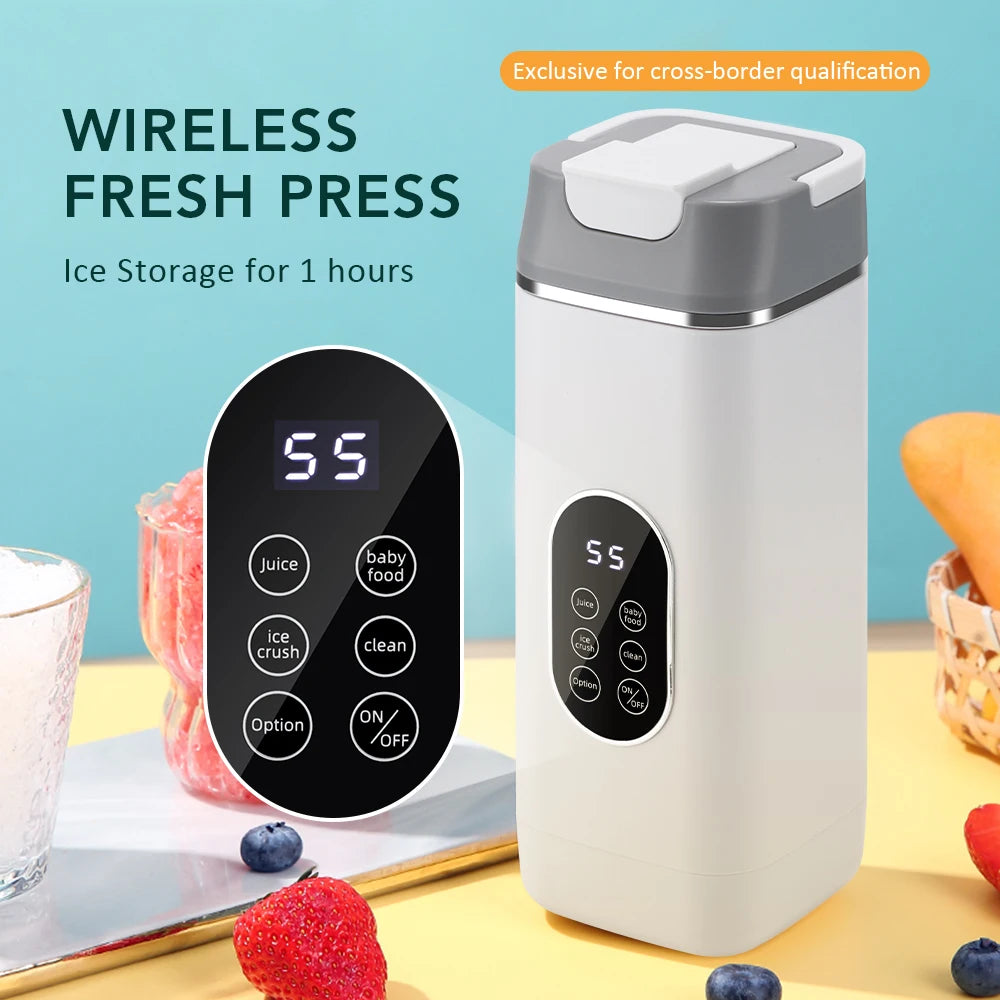 Portable Blender Juicer – 6 Blades, USB Charge, Travel