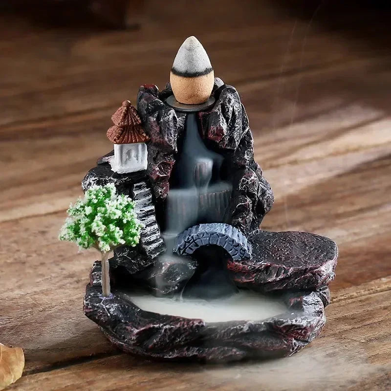 Mountain River Waterfall Backflow Incense Burner