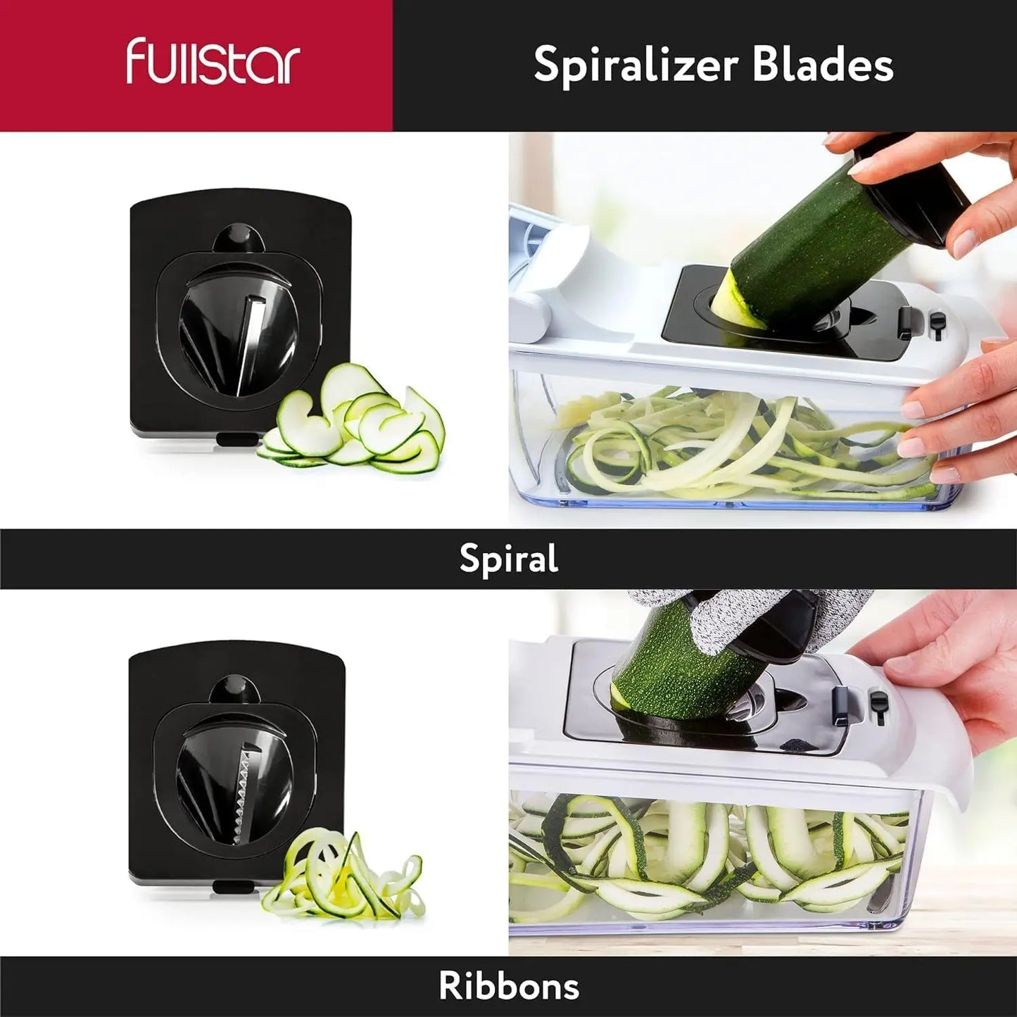 Vegetable Chopper & Spiral Cutter — Food Chopper with Container, Kitchen Essential